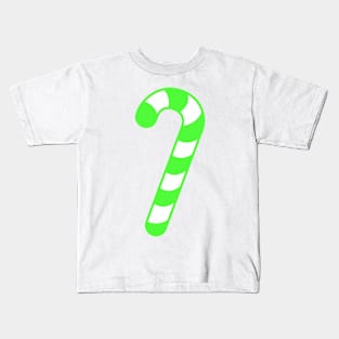 GREEN AND WHITE CANDY CANE - CUTE CHRISTMAS DESIGN Kids T-Shirt